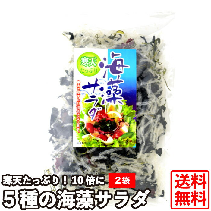 健食 寒天たっぷり 5種の海藻サラダ　25g×2袋 寒天 赤かえでのり 茎わかめ 刻みめかぶ わかめ ダイエット めかぶ 時短 サラダ 乾燥 広..