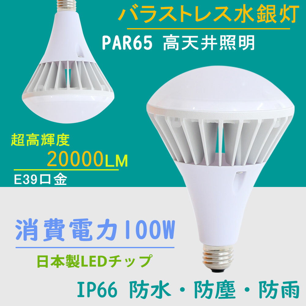 LED バラストレス水銀灯 100W PAR65 色