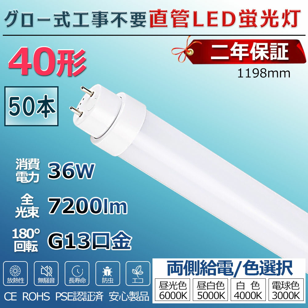 LEDָ 40W ľ   FL40 FL40W ledľ ľɷָ  40 ľɷLED led ١饤 LED饤 ָ ߾ Ź޾ LEDָ 1198mm 120cm 36W ʥ ξ¦ մñ PSEǧں 2ǯݾ ̵ 50