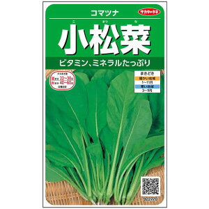 【サカタのタネ公式】 コマツナ 小松菜 野菜 種 約1555粒 小袋 春まき 固定種 簡単 初心者向き 育てやすい プランター 鉢 家庭菜園 ベランダ栽培 収穫園芸 小松菜 こまつな 冬菜 鶯菜 種子 タネ たね