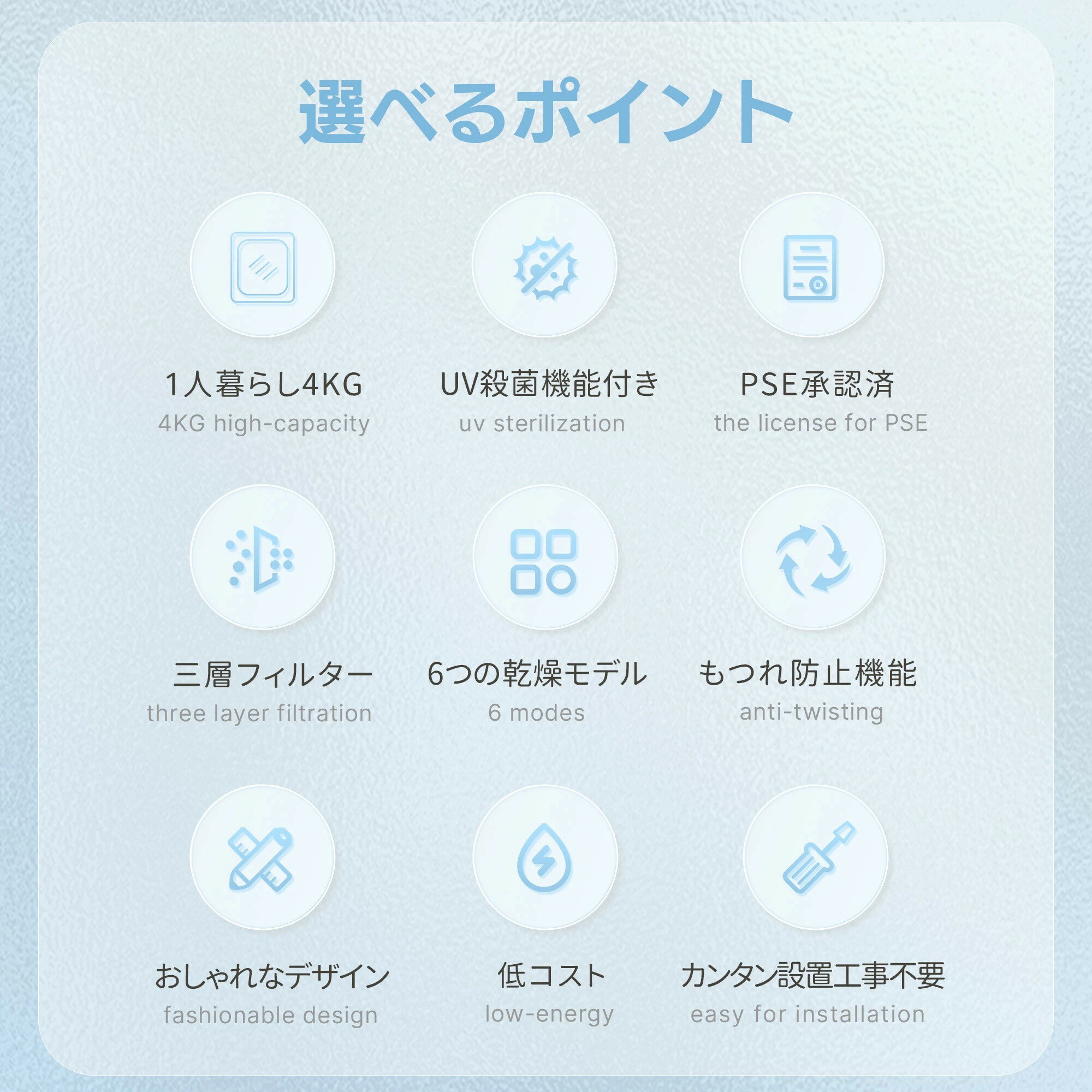 【二重殺菌】衣類乾燥機 4kg UV殺菌 高温殺菌 小型 省エネルギー 小型衣類乾燥機 除湿 除菌 タイマー 静音 1人用 コンパクト 布団乾燥 花粉対策 梅雨対策 消臭 小型衣類乾燥機 服 やさしく乾燥 湿気対策 梅雨対策 カビ対策 花粉対策