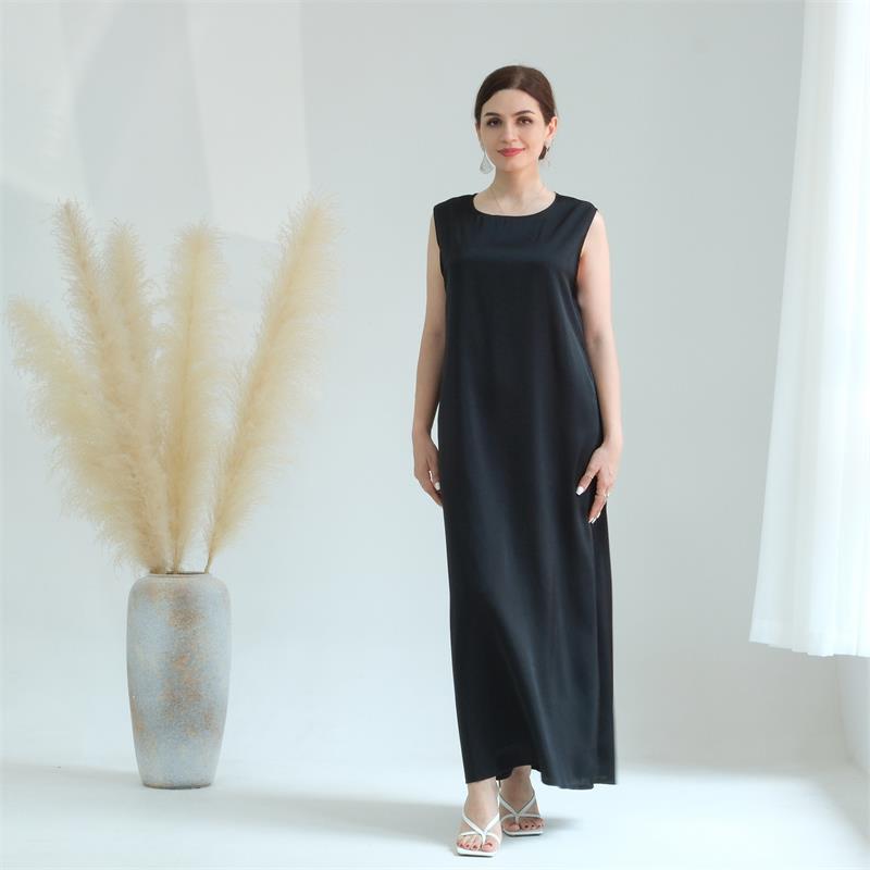 エンボスボートネックマキシワンピース レディース ロングワンピース ボートネック ノースリーブ ワンピース ロングワンピ マキシ丈 ボートネックワンピ イージーケア マタニティ 無地 ストレッチ 速乾 ゆったり リラックス