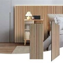 【2枚セット】吸音パネル 防音シート 吸音材 高さ120cmx幅32cmx奥行き22mm 吸音ボード 天然木 壁に貼る ウッドパネル ウォールパネル ヘッドボー...