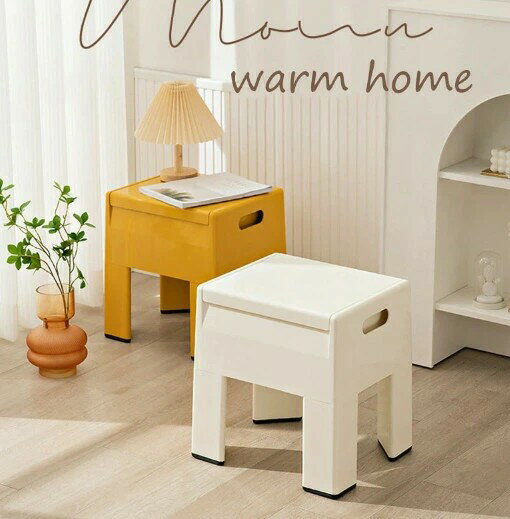 ベッドサイドテーブル スツール 収納キャビネット 取っ手付き 脚付き 足置き 脚置き 椅子 イス チェア 子供椅子 子供スツール 玄関 リビング ベッドルーム こども部屋 幼稚園 保育所 化粧室 ホール 可愛い おしゃれ 多機能 小物収納 雑貨収納 整理整頓 36*30.2*40cm [2]