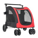 【2025年新仕様】ペットカート 耐荷重30 折りたたみ 多頭 中型犬 小型犬 猫 軽量 組立簡単 工具不要 介護用 ドッグカート 犬 猫 動物 ペット用品