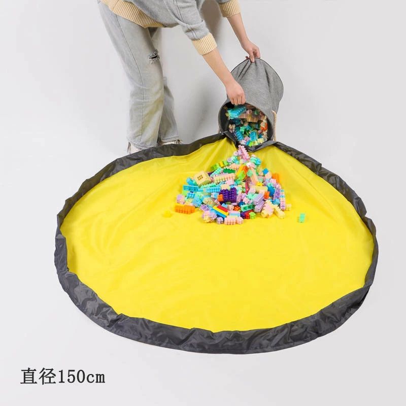 おもちゃ収納 収納バッグ 玩具 収納 収納袋 大容量 お片付け 子ども キッズ レゴ収納 プレイマット 収納マット 簡単整理 レジャーシート ブロック 整理袋 子供 こども お出かけに便利グッズ 知育家具 レゴ片付け [2]