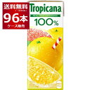 キリン トロピカーナ 100 グレープフルーツ 250ml×96本(4ケース) 紙パック ジュース【送料無料※一部地域は除く】