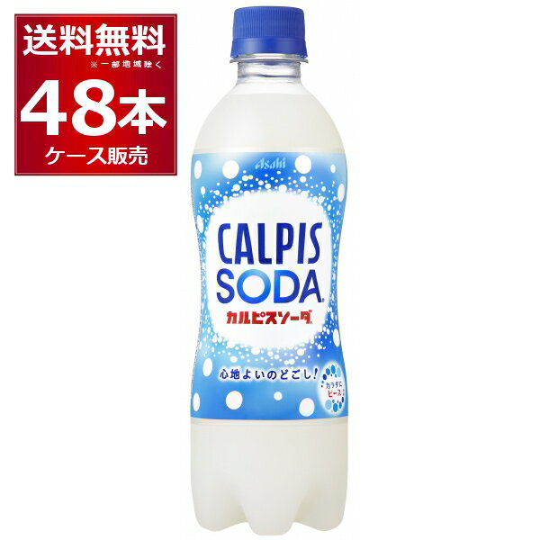 カルピス ソーダ ペット 500ml×48本(2ケース) アサヒ【送料無料※一部地域は除く】