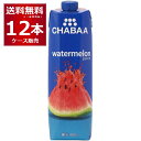 CHABAA 100 ジュース ウォーターメロン 1L×12本(1ケース) 1000ml チャバ ハルナ フルーツジュース すいか タイ バンコク【送料無料※一部地域は除く】