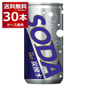 190ml缶 炭酸水 SODA for PRO 190ml×30本(1ケース) ソーダ 炭酸割り 強炭酸 業務用 ハイボール グラス1杯分 使い切りサイズ