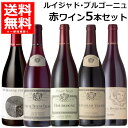 送料無料 飲み比べ ルイ ジャド ブルゴーニュ ピノ ノワール ガメイ 赤ワイン 5本 セット 750ml×5本(1ケース) フランス