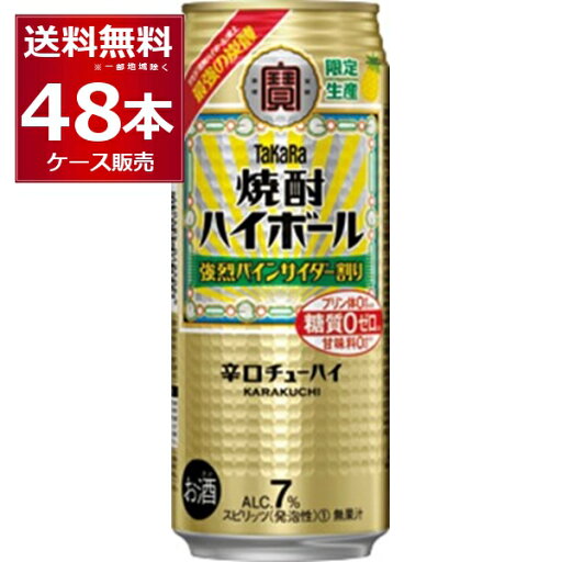 数量限定 宝酒造 タカラ 焼酎ハイボール 強烈パインサイダー割り 500ml×48本(2ケース)【送料無料※一部地域は除く】 数量限定 宝酒造 タカラ 焼酎ハイボール 強烈パインサイダー割り 500ml×48本(2ケース)【送料無料※一部地域は除く】