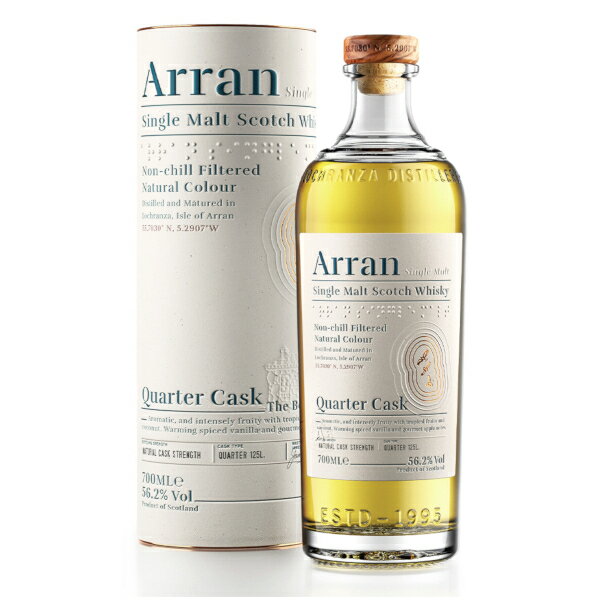 アラン クオーターカスク 700ml 56.2度 シングルモルト ウイスキー ロックランザ蒸溜所 アラン島 アイランズ モルト スコットランド スコッチウイスキー【1本】【正規輸入品】