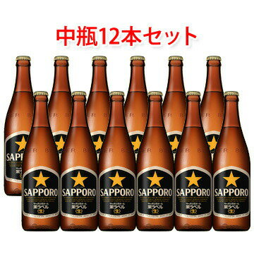 サッポロ 生ビール 黒ラベル 中瓶 ビール 500ml 12本セット 送料無料 北海道 沖縄は送料1000円 クール便は800円加算 瓶ビールセット