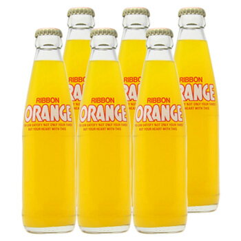 サッポロ リボン オレンジ ジュース 瓶 200ml ×6本セット 送料無料 (北海道・沖縄は送料1000円、クール便は+700円)