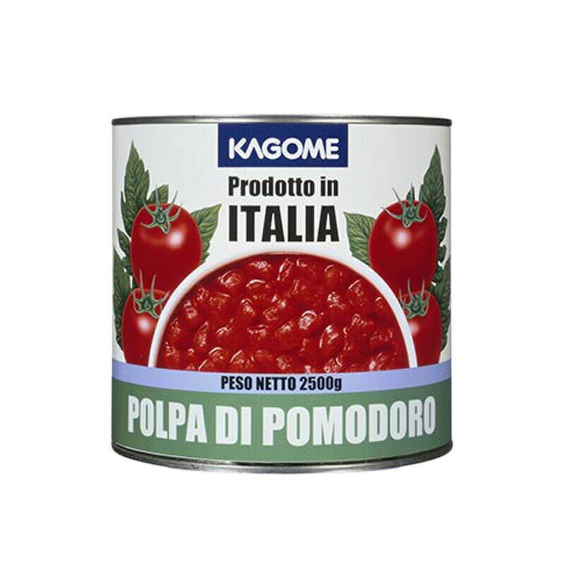 イタリアの果肉が厚くしっかりとした、コクのある完熟トマトをダイス状にしました。カットする手間が省け、素早くトマトを仕込むことができます。いろいろな料理と相性がよく、トマトの果肉を残したい料理に最適です。 ●原材料：トマト、トマトピューレー／クエン酸 ●こちらの商品は通常在庫商品ですが、業務用でも併売しております関係上、まれに品切れがございます。その場合はこちらよりご連絡差し上げます。予めご了承ください。 ●写真はイメージとなり、ラベルデザインやヴィンテージが異なる場合がございます。