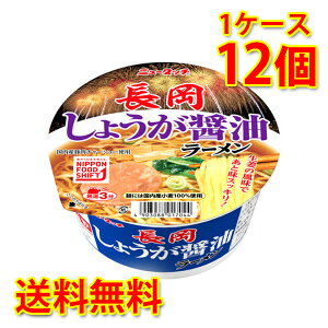 ニュータッチ 長岡しょうが醤油ラーメン 12個 1ケース ラーメン カップ麺 送料無料 北海道 沖縄は送料1000円 代引不可 同梱不可 日時指定不可