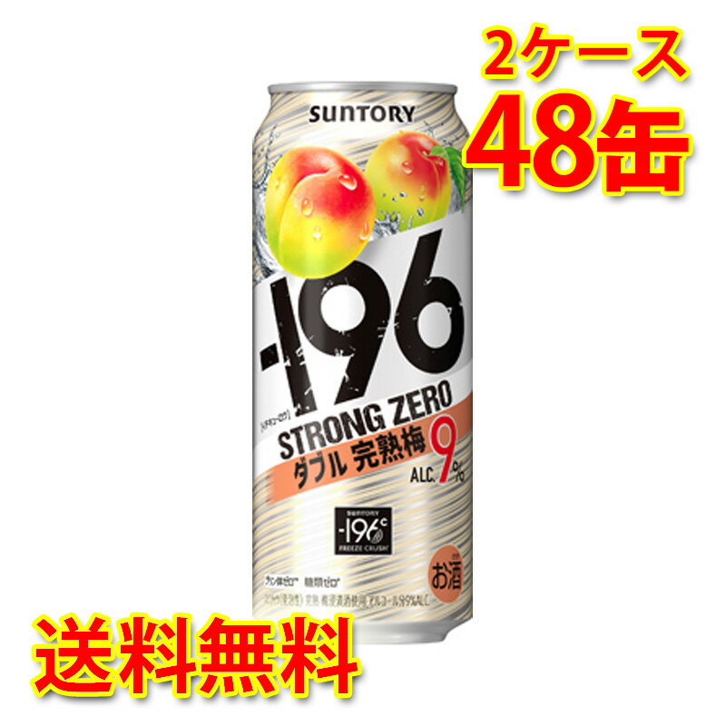 -196℃製法”による完熟梅の浸漬酒と完熟梅酒をダブルで使用しました。しっかりとした飲みごたえと梅のおいしさを楽しめる、食事にもよく合う味わいに仕上げました。 ●内容量：梅、ウオツカ（国内製造）、梅酒、梅エキス／炭酸、酸味料、香料、甘味料（アセスルファムK、スクラロース）、カラメル色素 【注意事項】 ●営業倉庫直送の為、代金引換不可となります。※キャンセル処理をさせていただきます。 ●営業倉庫直送の為、他の商品との同梱は不可となります。※別々での出荷をさせていただきます。 ●営業倉庫直送の為、クール便の指定は不可となります。※通常便に変更させていただきます。 ●お届けに5〜10日程かかります。 ●直送受注システムの関係上、日時指定不可となります。 ●写真はイメージとなり、リニューアルによりラベルデザイン等が異なる場合がございます。