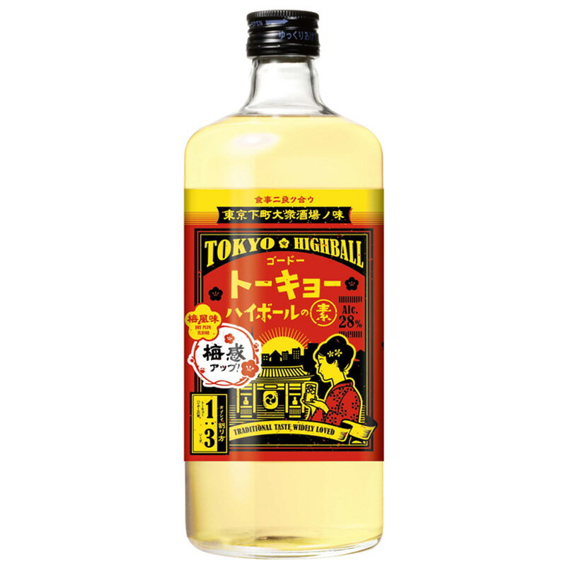 合同 トーキョー ハイボールの素 梅風味 720ml 瓶 28度リキュール 合同酒精 東京