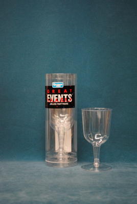 プラスチック　ワイングラス（4個入り）Plastic Wine Glass (4glasses)