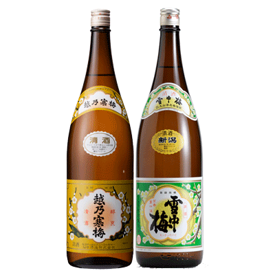 GB【飲み比べセット】720ml×2本【雪中梅vs越乃寒梅】『雪中梅 普通酒/越乃寒梅 白ラベル 720ml 2本 ギフトBOX入』還暦祝い お酒 ギフト プレゼント 日本酒 ギフト お誕生日 プレゼント 父の日 御中元 御歳暮