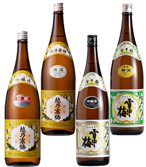 RD【飲み比べセット】1800ml×4本 【越乃寒梅VS雪中梅】日本酒 越後の銘酒 『越乃寒梅 白ラベル・別撰/雪中梅 普通酒・本醸造』プレゼント 日本酒 お歳暮 御歳暮 御中元 お中元 還暦祝い飲み比べ 新潟 御年賀 お年賀 甘口 辛口 淡麗