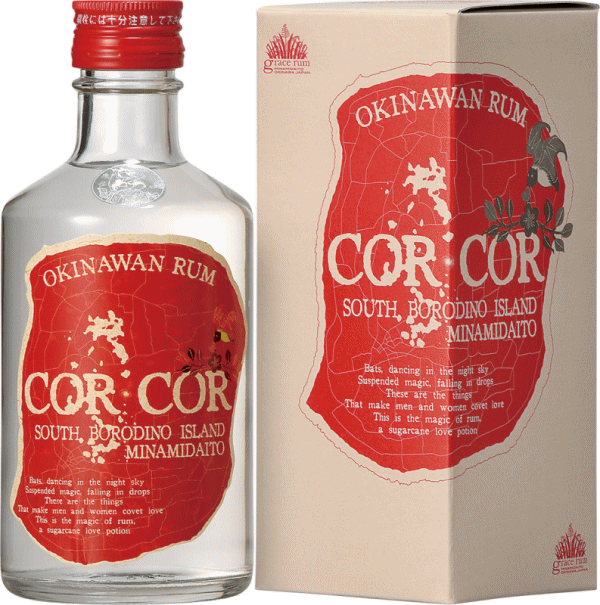 国産ラム!沖縄南大東島グレイスラムCORCOR コル コル 赤ラベル 300ml 40度