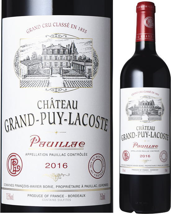 【格付け第5級】シャトー・グラン・ピュイ・ラコスト［2016］フルボディ・赤ワイン　750mlChateau Grand-Puy Lacoste