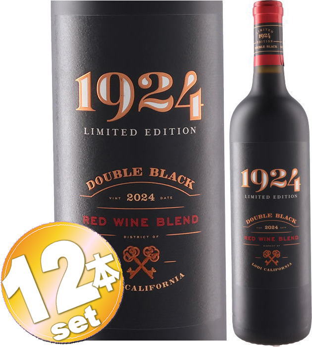 Rakuten - ■送料無料■ 12本SET1ケース・まとめ買い！1924 ダブル・ブラック レッド ワイン ブレンド　[最新ヴィンテージでのお届け]　赤　750ml　しっかり重口・フルボディデリカート・ファミリー・ヴィンヤーズ　Gnarly Head 1924 Double Black