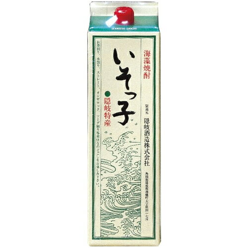 海藻焼酎 いそっ子 1800ml パック和食や珍味、日本の味覚と相性抜群 プロがお届けする地酒・焼酎。還暦祝いや父の日、開店祝い、パーティー宴会への手土産などにオススメ♪