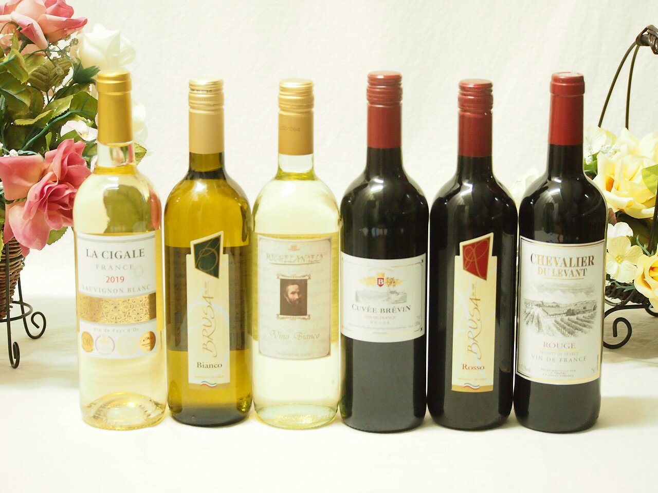 金賞受賞酒の入ったセレクションワイン6本セット（赤3本、白3本）750ml×6本