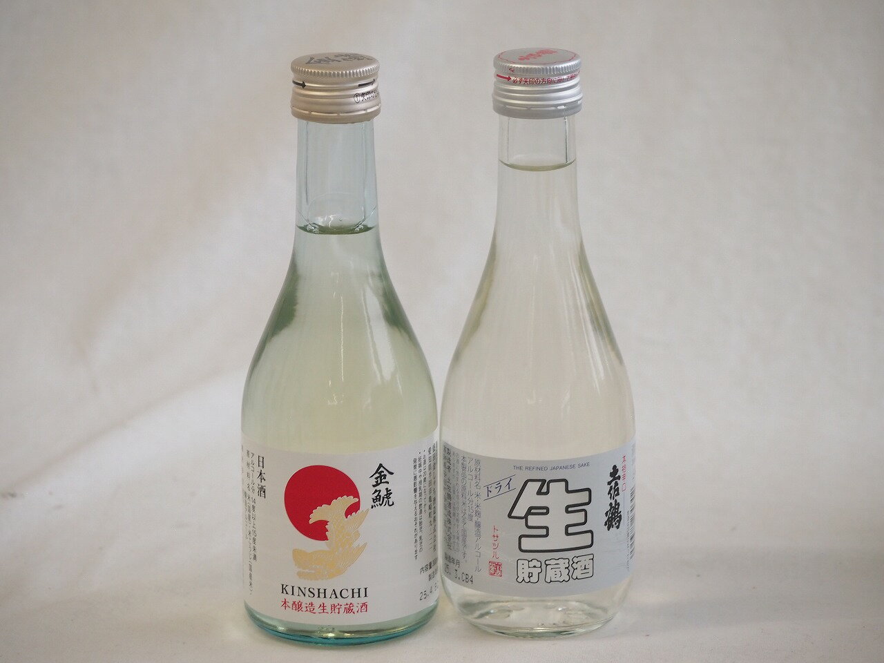 【最大2000円オフクーポン27日1:59迄】日本酒生貯蔵300シリーズ 2本セット(金しゃち酒造 金鯱本醸造生貯蔵酒(愛知県) 土佐鶴酒造 本醸辛口生貯蔵酒ドライ(高知県)) 300ml×2本