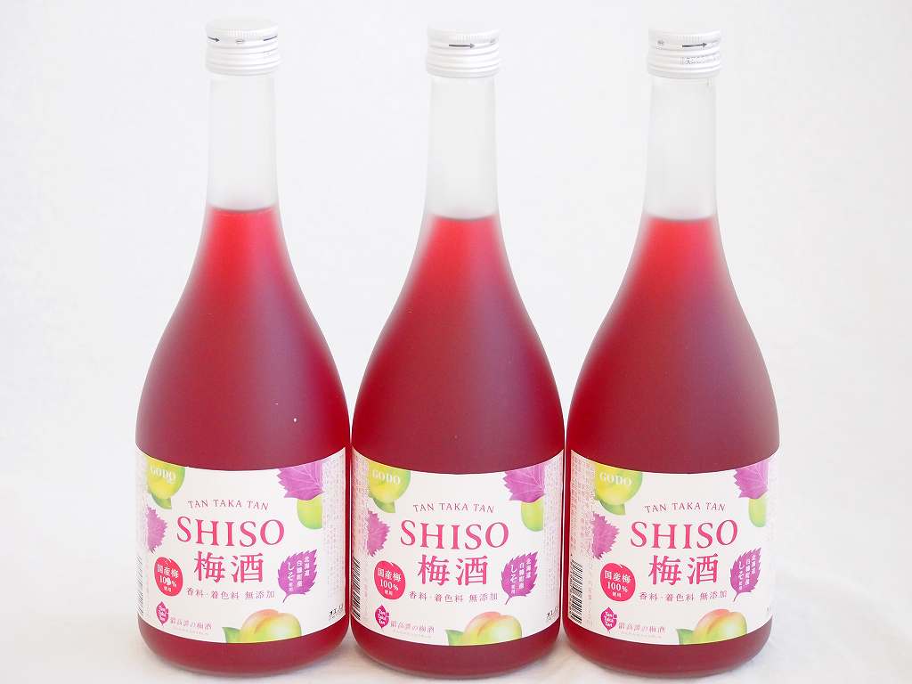 3本セット 鍛高譚の梅酒（たんたかたんのうめしゅ） 12度 720ml×3本