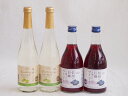 国産果物ワイン4本セット(シャインマスカット&ナイアガラ 信州の巨峰) 500ml×4本