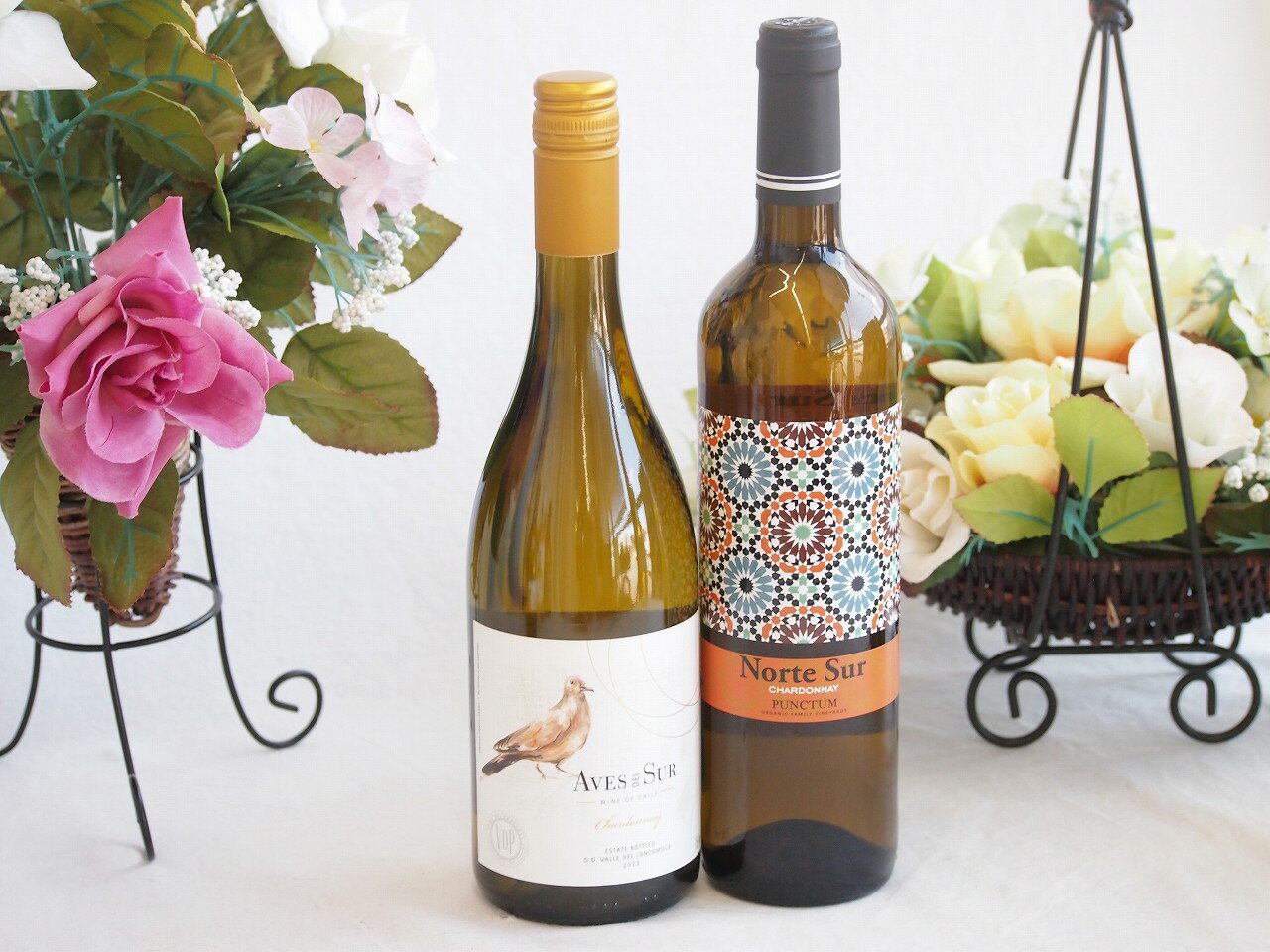 世界で香り愛される白葡萄シャルドネワイン2本セット(デル スール(チリ) ノルテ スル(チリ)) 750ml×2本
