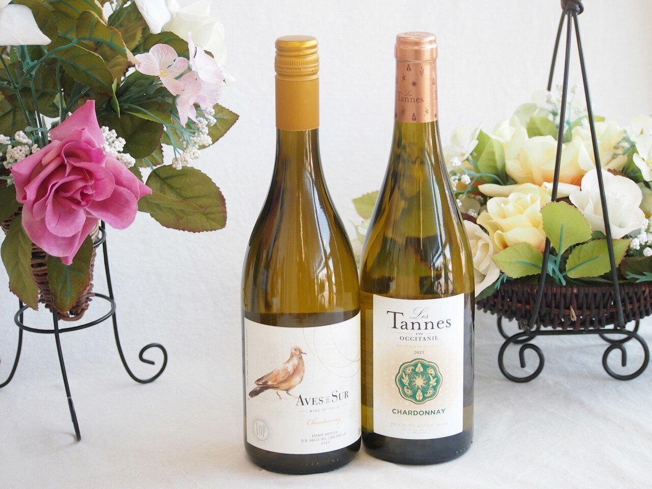 世界で香り愛される白葡萄シャルドネワイン2本セット(デル スール(チリ) ドメーヌ ポール マス レ タンヌ オクシタン(フランス)) 750ml×2本