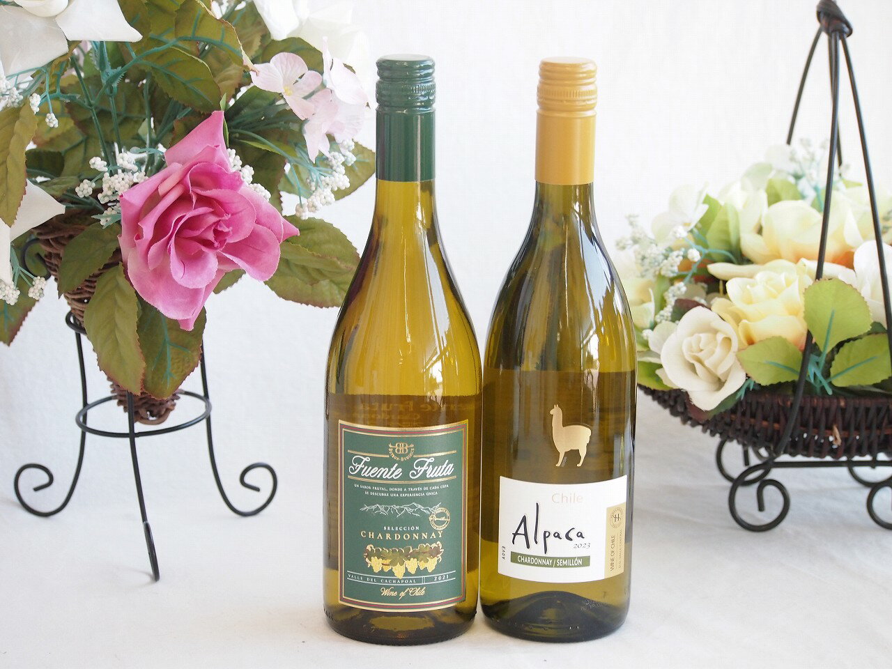 世界で香り愛される白葡萄シャルドネワイン2本セット(フエンテ フルータ(チリ) サンタ・ヘレナ・アルパカ(チリ)) 750ml×2本