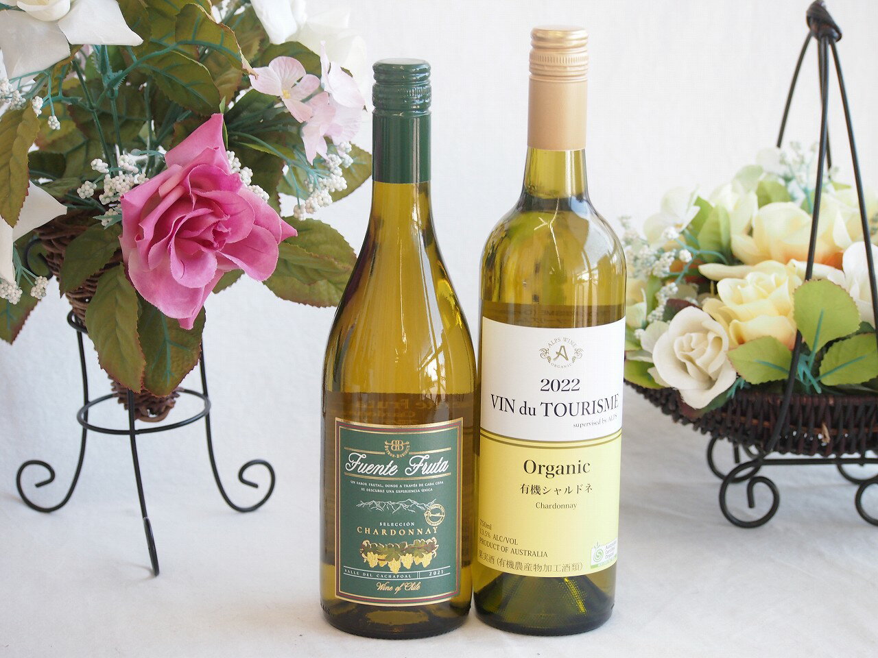 世界で香り愛される白葡萄シャルドネワイン2本セット(フエンテ フルータ(チリ) ヴァンドゥツーリズム(オーストラリア)) 750ml×2本