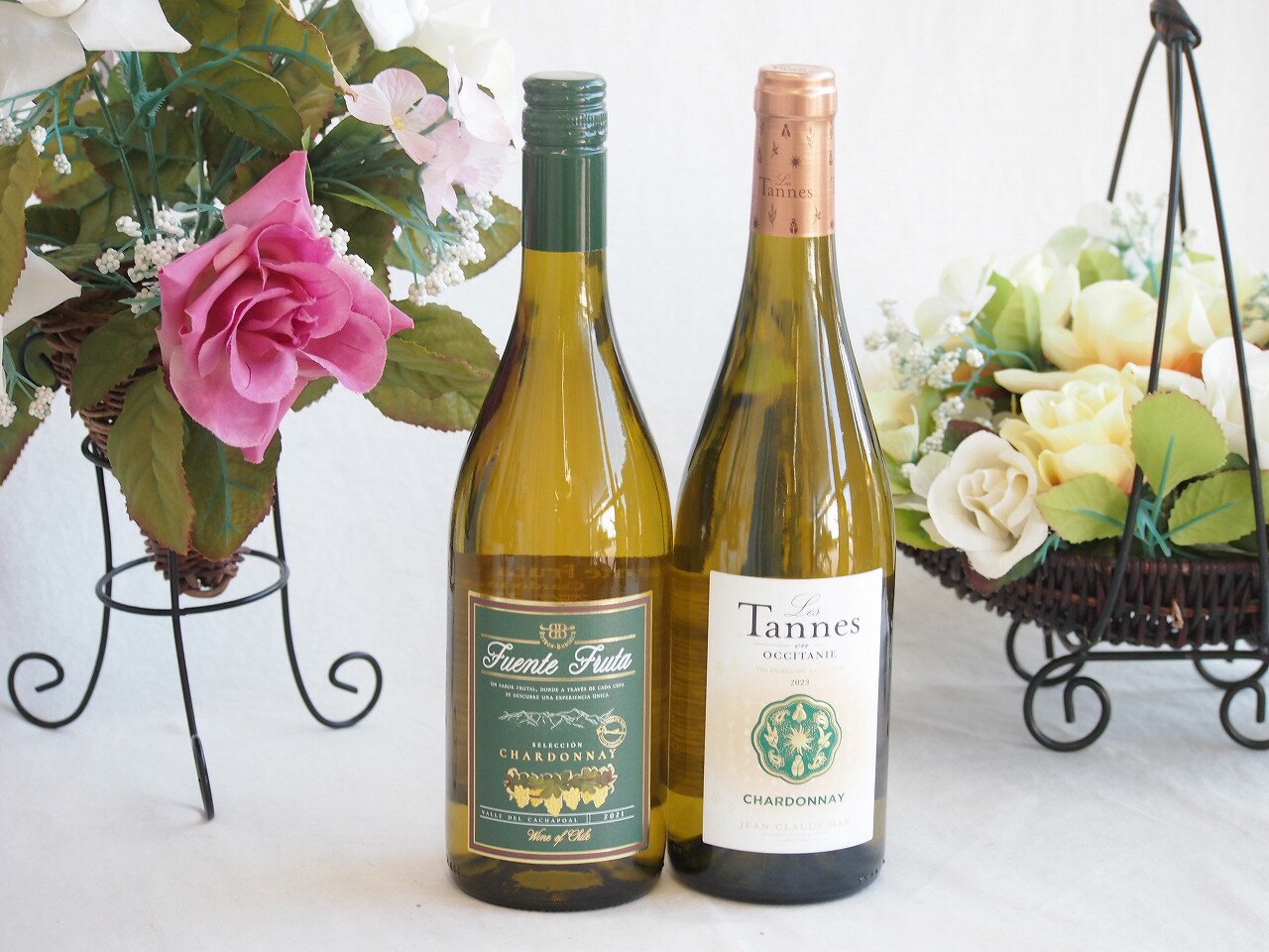 世界で香り愛される白葡萄シャルドネワイン2本セット(フエンテ フルータ(チリ) ドメーヌ ポール マス レ タンヌ オクシタン(フランス)) 750ml×2本