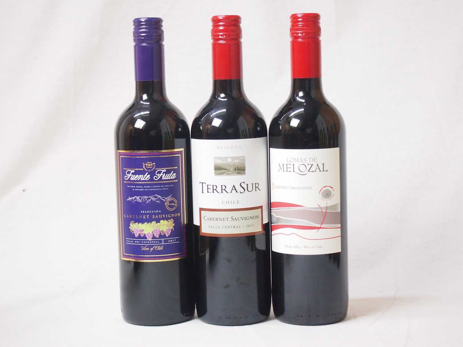 チリ赤ワイン カベルネソーヴィニヨン3本セット(フエンテ テラ・スル ロマスデメロザス)計3本
