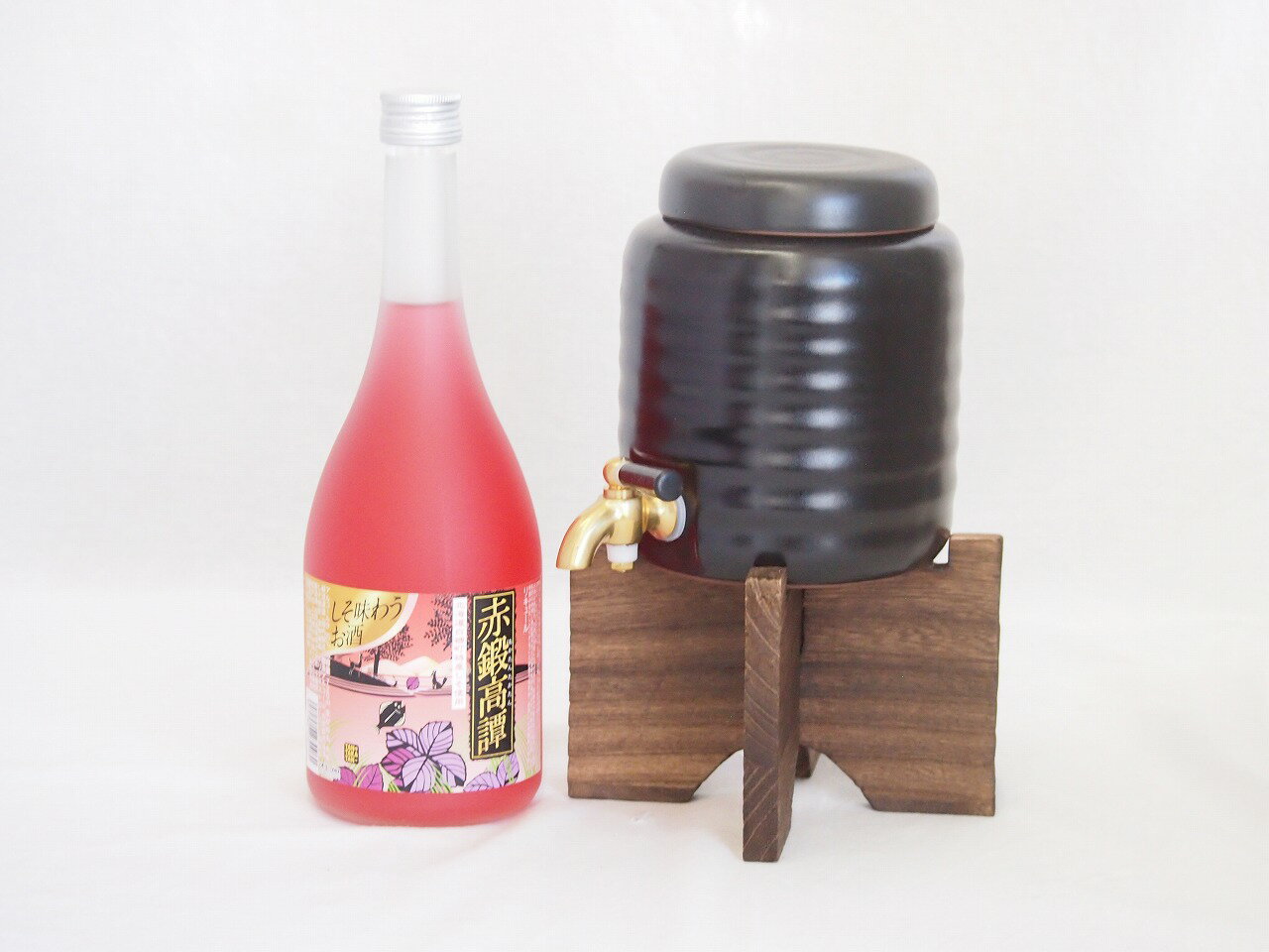 本格焼酎サーバー1000cc(18cm×24cm 1kg)セット合同酒精 赤城紫蘇焼酎赤鍛高譚(北海道) 720ml×1本