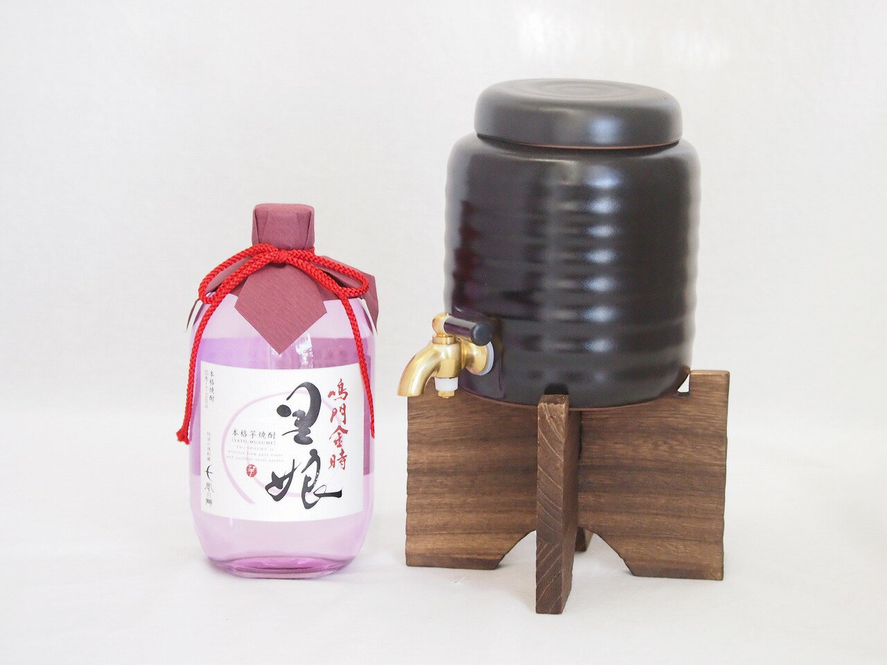 本格焼酎サーバー1000cc(18cm×24cm 1kg)セット日新酒類 本格芋焼酎 鳴門金時里娘 (徳島県) 720ml×1本