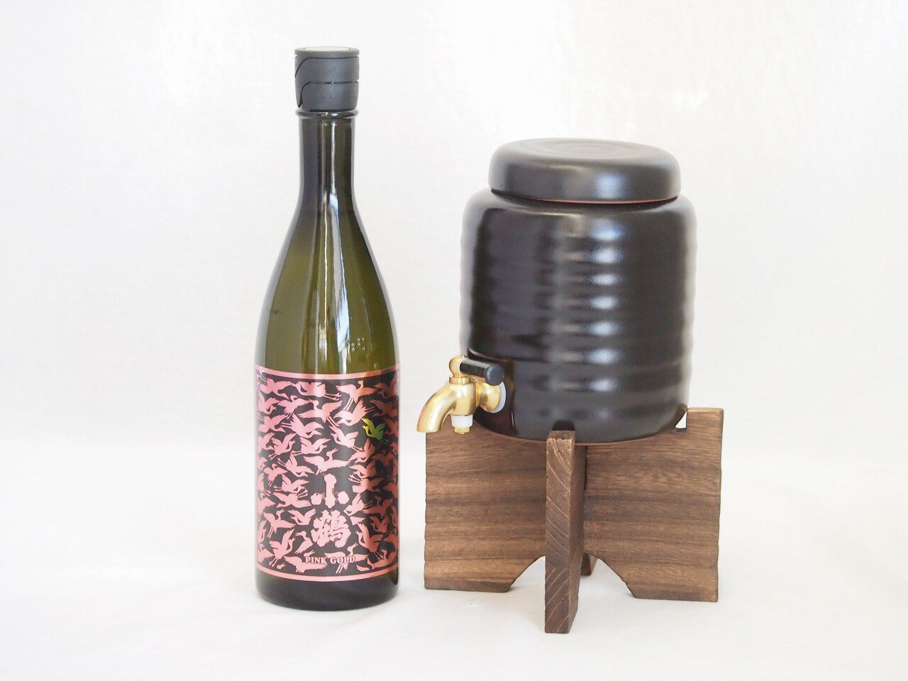 本格焼酎サーバー1000cc(18cm×24cm 1kg)セット小正酒造 芋焼酎シャンパン酵母使用小鶴ピンクゴールド (鹿児島県) 720ml×1本