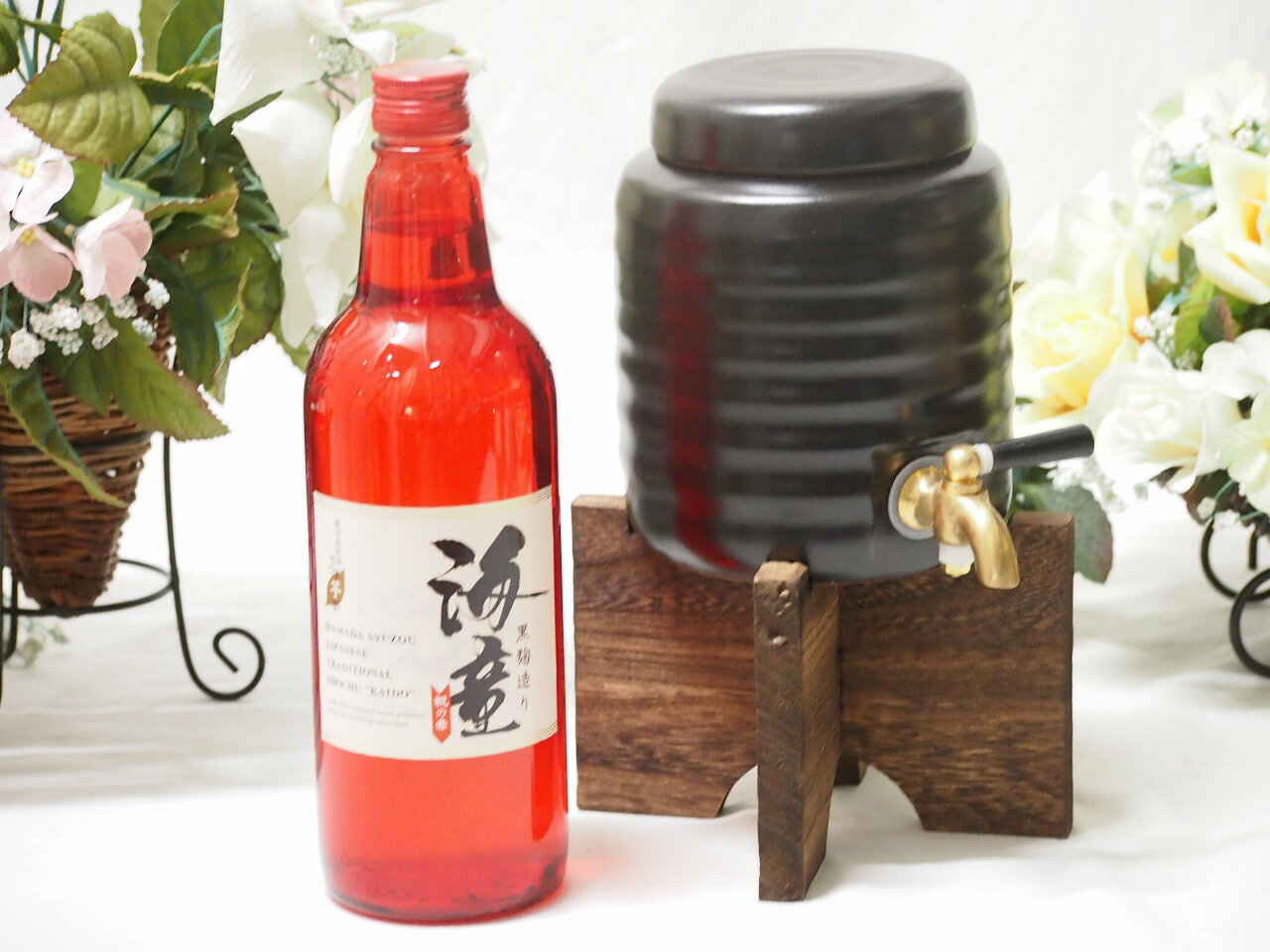 焼酎付セット 緊急福袋10セット限定 本格焼酎サーバー1000cc(18cm×24cm 1kg)セット( 鹿児島県濱田酒造 祝の赤黒麹造り芋焼酎 25度 720ml)焼酎サーバー説明書付