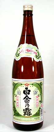 白金酒造　芋焼酎　白金の露　1800ml本 味わいの特徴 昔ながらの製法で生み出された芋焼酎。独特な芳醇な香が引き立ち 濃厚でしっかりしたコクのある味わいです。　　 製造元 白金酒造（株）　　 産地 [鹿児島県]　　 種別 芋焼酎 主要原料米 さつまいも、米こうじ　　 アルコール度数25% 容量1800ml　