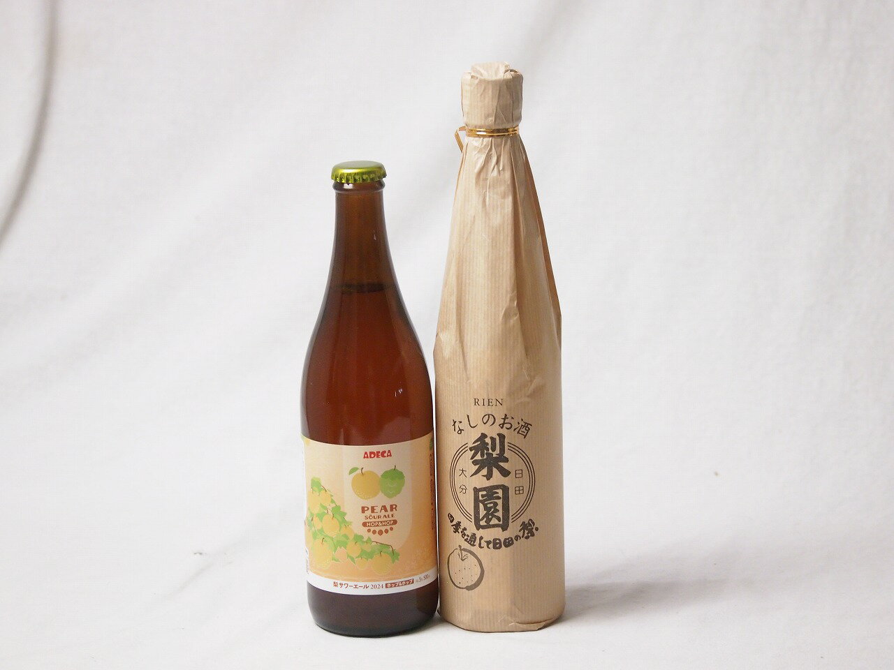 梨の果汁感たっぷり2本セット(アデカ 梨サワーエールホップ＆ホップ5度(千葉県) 老松酒造 梨園 12度(大分県)) 500ml×2本(4)