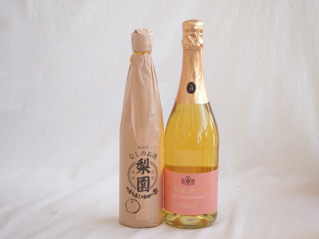 果物リキュール桃×梨特集2本セット(老松酒造 梨園 12度(大分県) カールユング ピーチ ノンアルコールス..