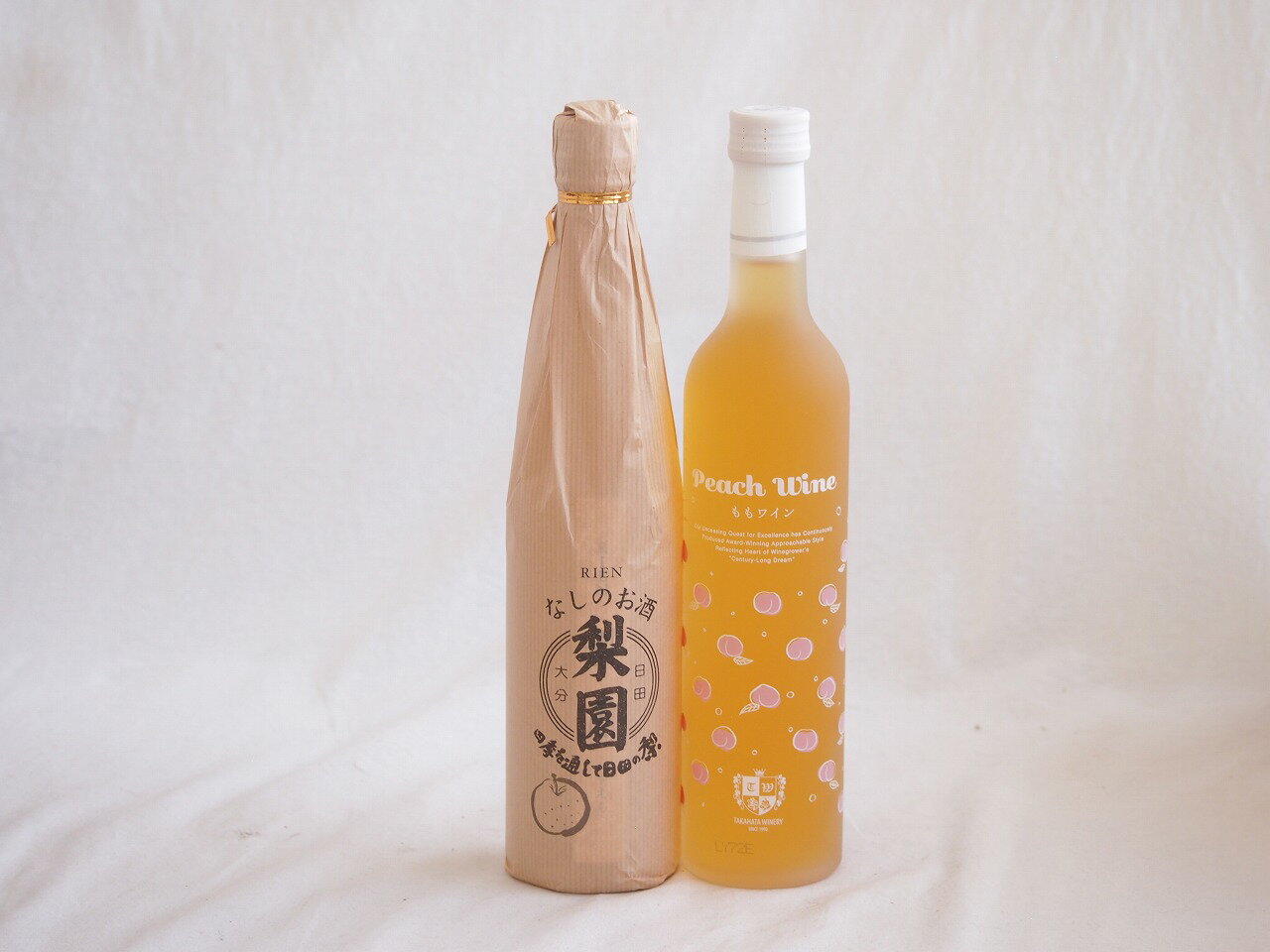 果物リキュール桃×梨特集2本セット(老松酒造 梨園 12度(大分県) 高畠ワイナリー 高畠ももワイン7度(山..