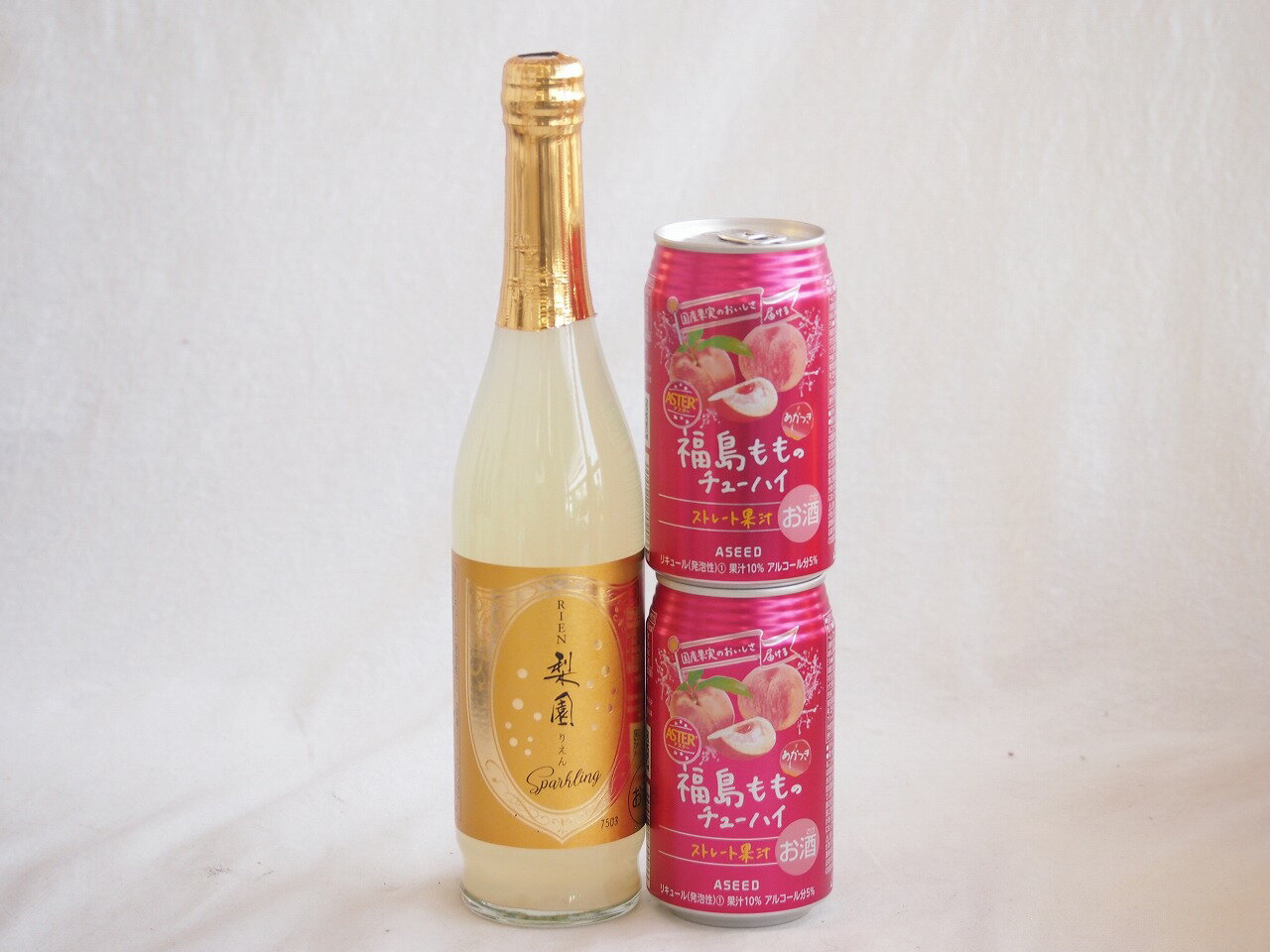 果物リキュール桃×梨特集3本セット(老松酒造 梨園スパークリング6度(大分県) アシードブリュー 福島も..