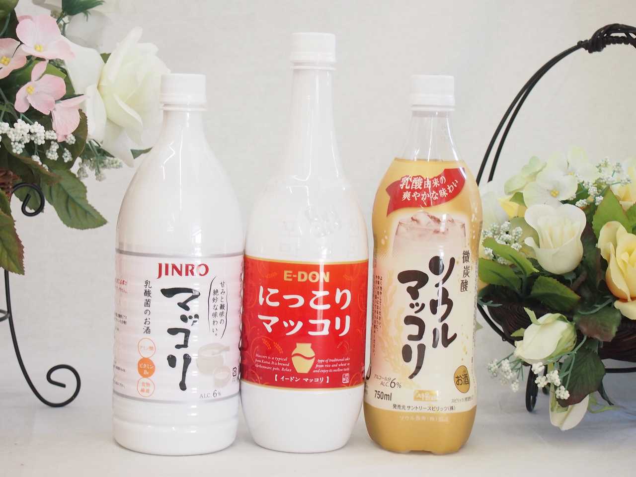 韓国伝統の秘伝にごり酒 とっておきのマッコリ3本セット 1000×2本750ml×1本 計3本セット